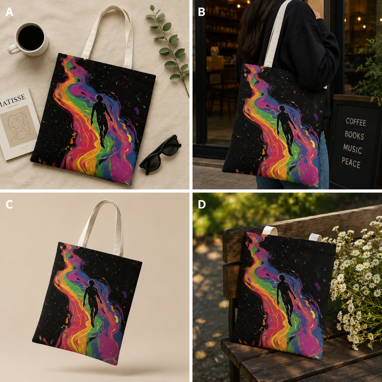 Cosmic Flow Tote Bag